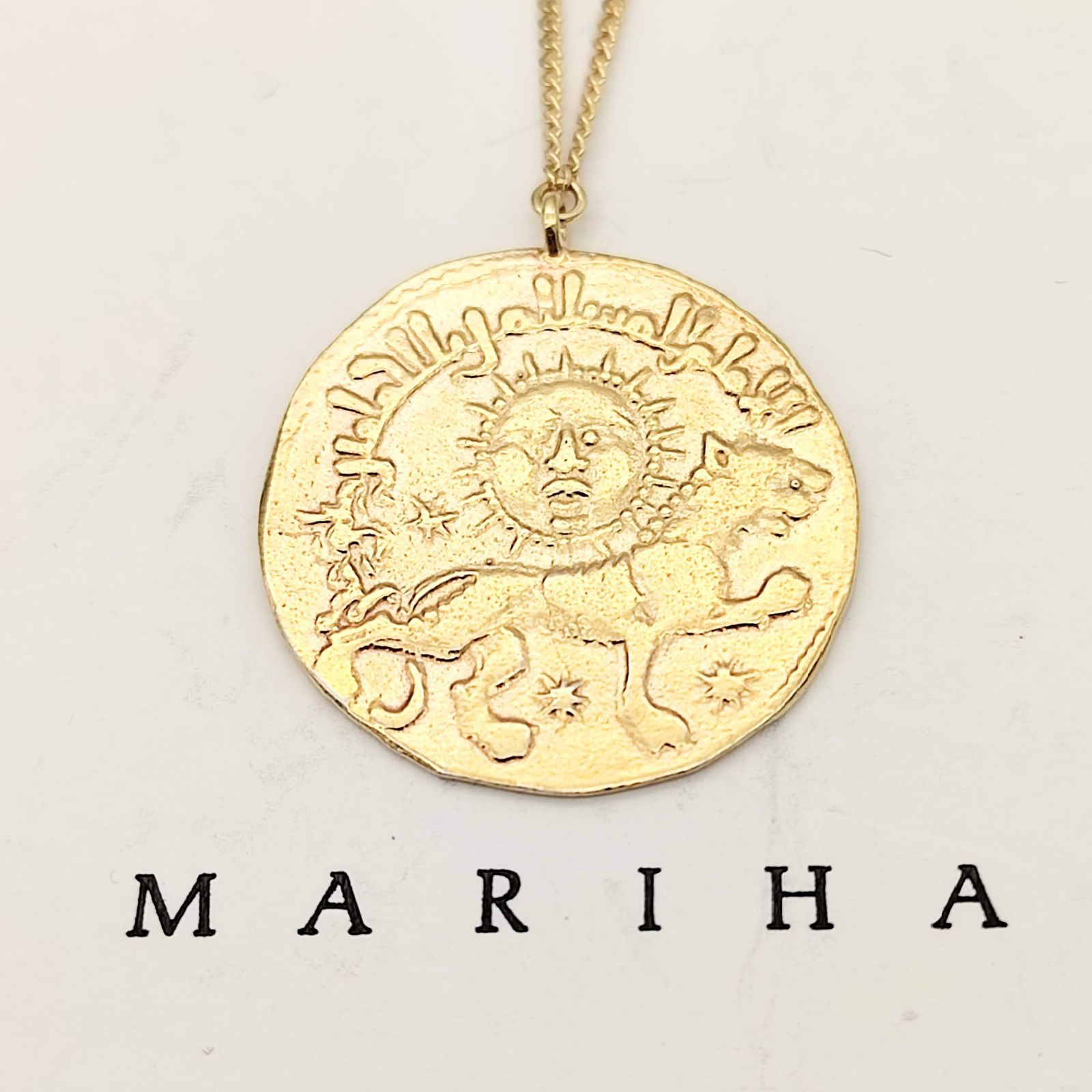美品】MARIHA マリハ Ancient Memoriesネックレス Sun Lion コイン 