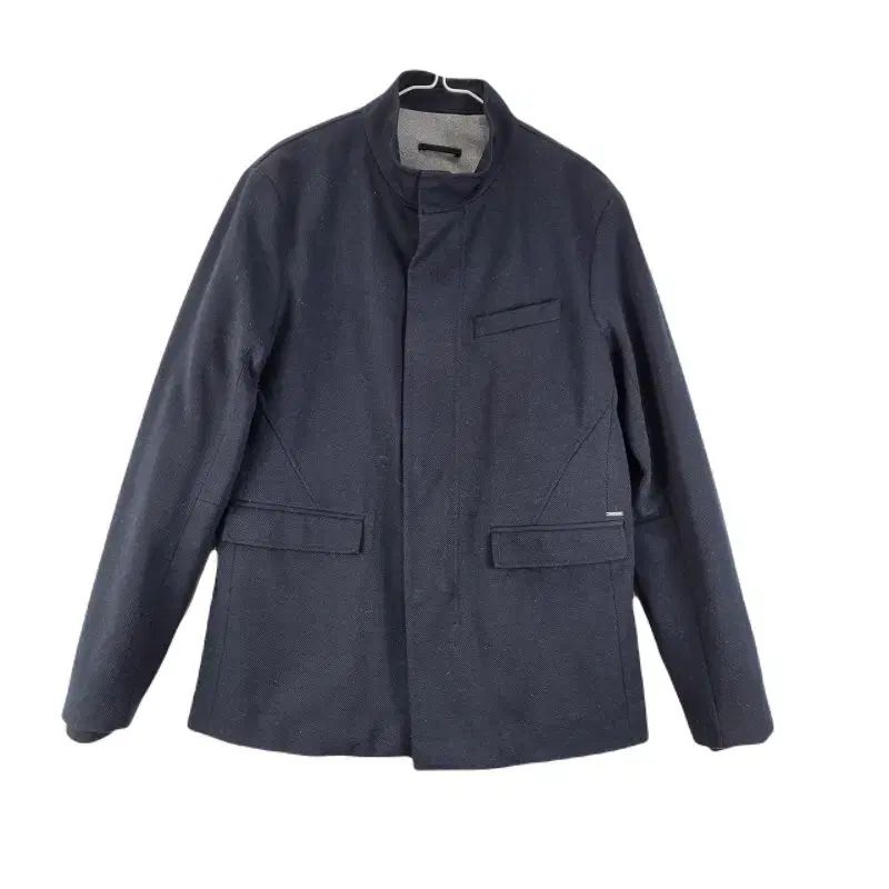 F6221 ZARA MAN メンズ L ネイビー ハーフ ジャケット/ダーク