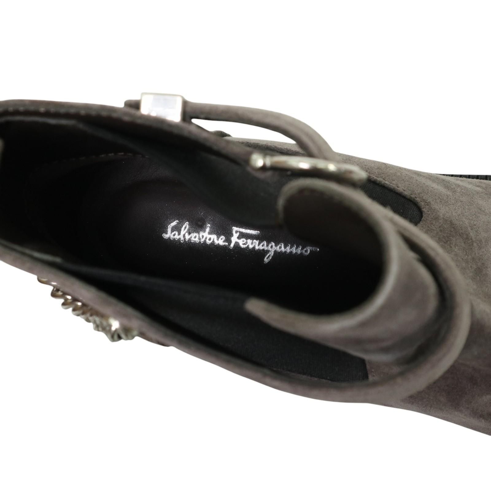 Salvatore Ferragamo フェラガモ スエードサイドゴアブーツ＊ - メルカリ