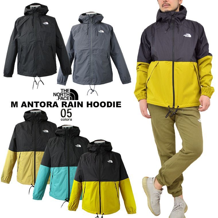THE 乏しい NORTH FACE レインジャケット イエロー・ブラック M