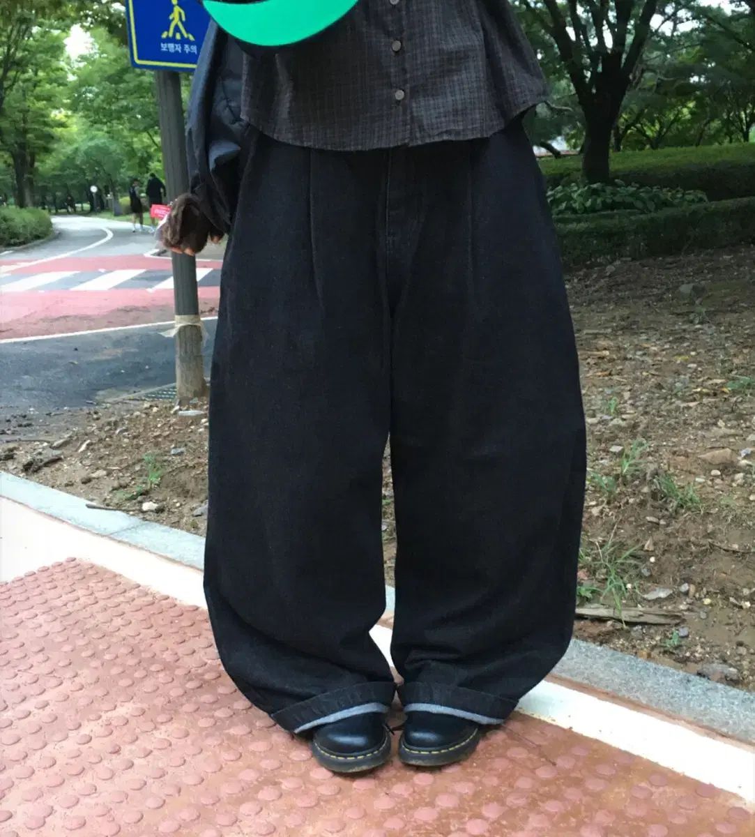 45R ライ麦デニムのクロスオーバーパンツ（重） デニムパンツ 34