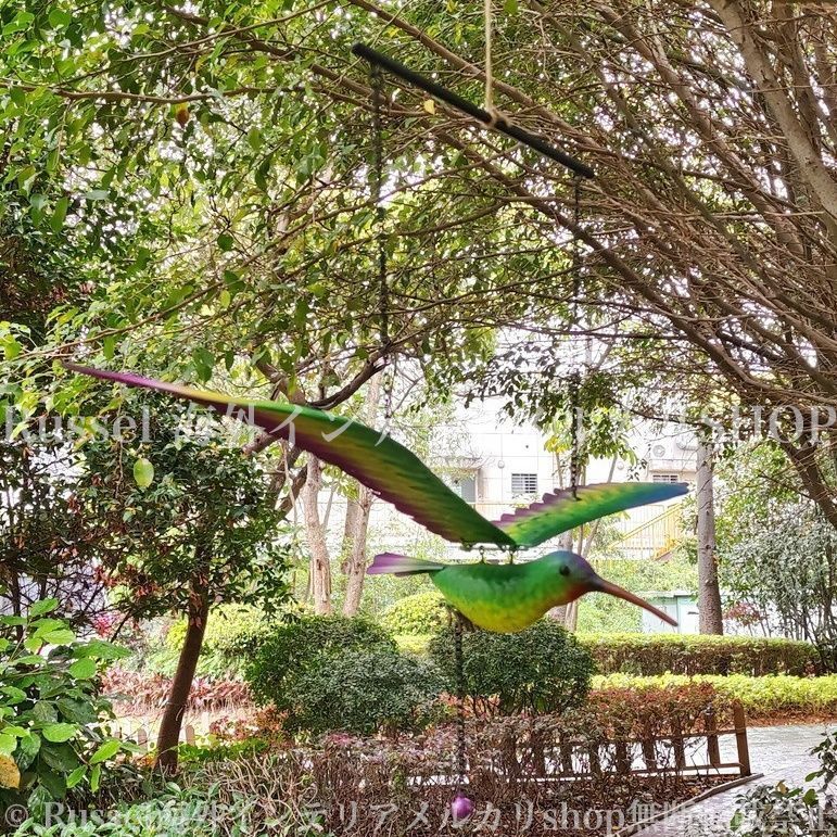 鳥 バード 飛んでいるように見える 揺れる 吊り下げ おしゃれ 屋外 庭