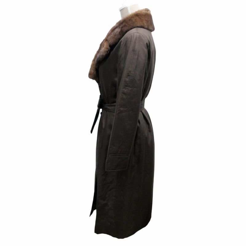 レオナール LEONARD FASHION 中綿コート ジャケット シルク 裏地