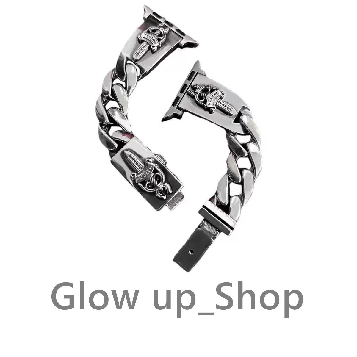 クロムハーツ CRANRE HEARNT ダガー クリップブレスレット Apple Watch ベルト アップルウォッチ silver925