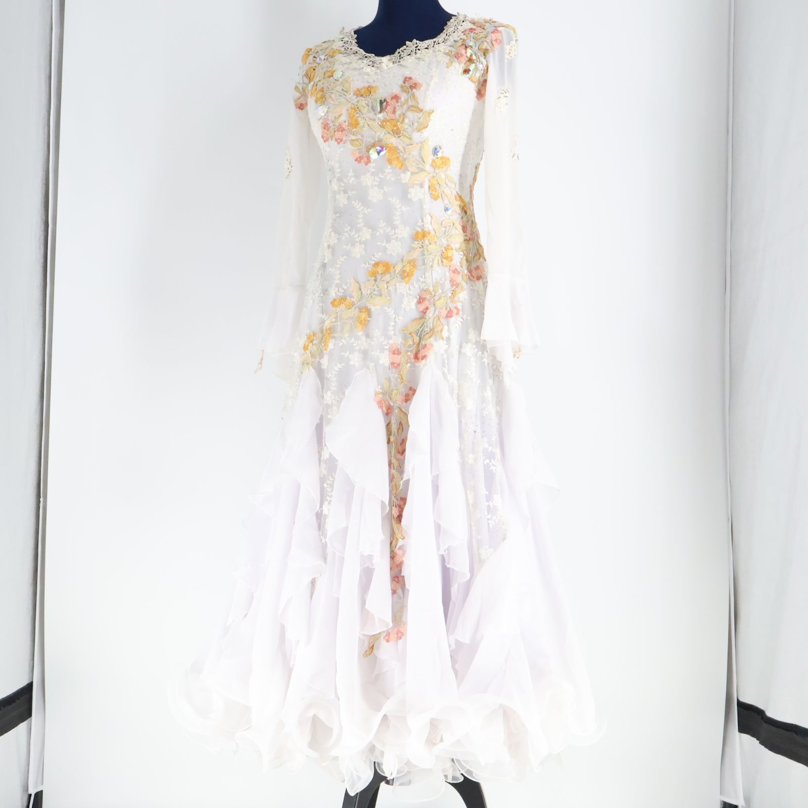 社交ダンス衣装】ホワイト prima boutique プリマブティック