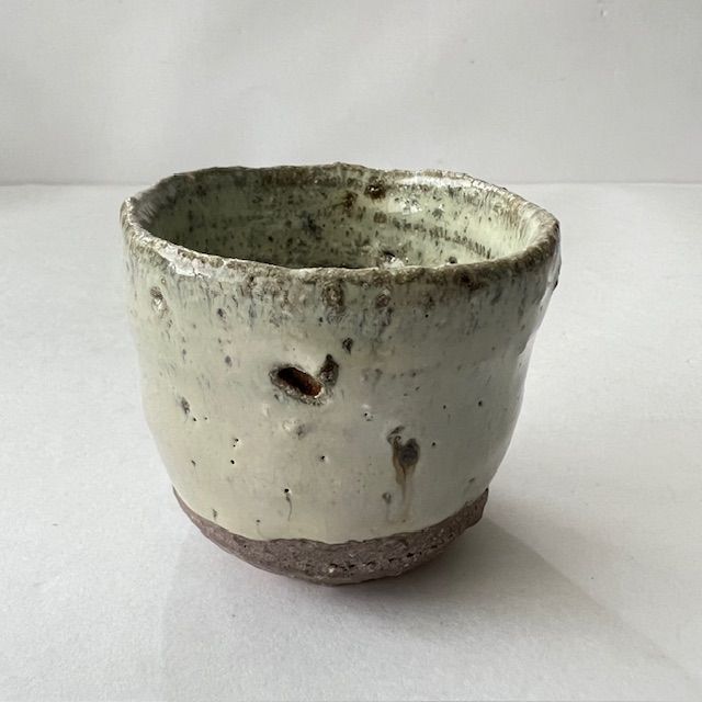 中川自然坊　彫り唐津ぐい呑 柳瀬美術店 / 中川自然坊「彫唐津ぐい呑-2」共箱[NAKAGAWA Jinenbo