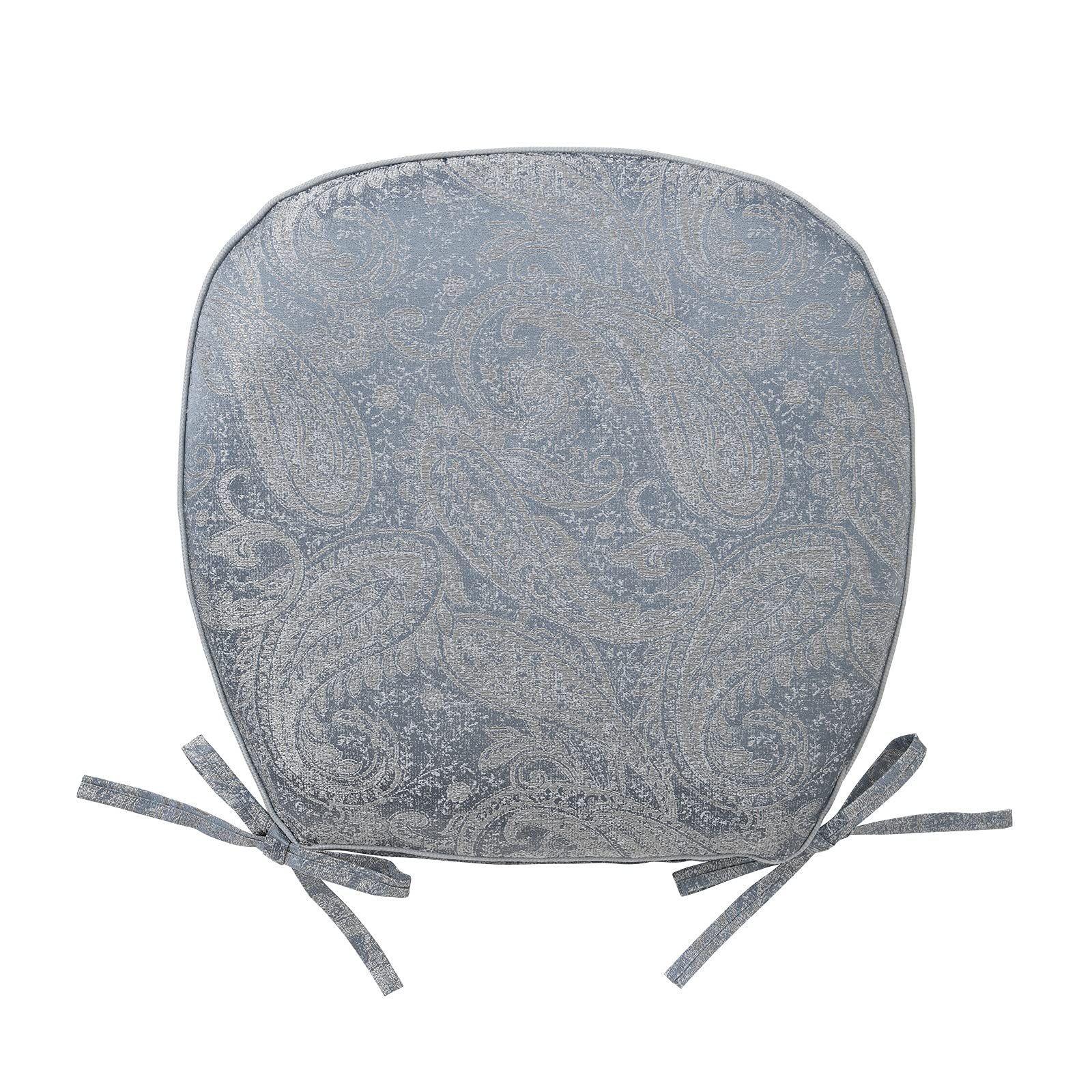 新着商品 ダイニングシートクッション ペイズリー 45×43cm 川島織物セルコン LN1363 B ブルー