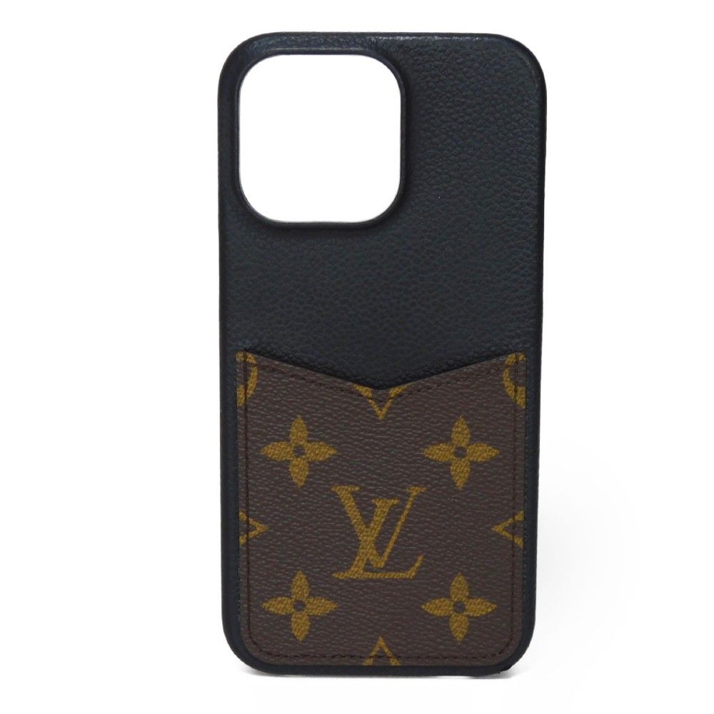 LOUIS VUITTON ルイ ヴィトン iPhone バンパー 15 Pro MAX 現行 LVロゴ フラワー ブラウン ブラック モノグラム ノワール スマホケース M82888