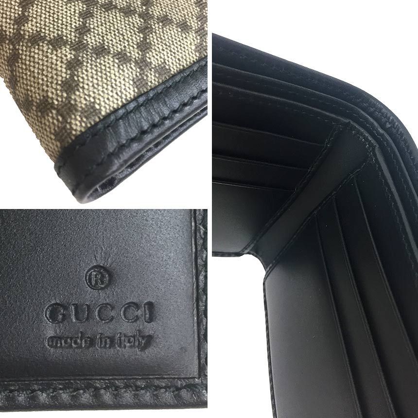 GUCCI ディアマンテ 折財布 小銭入れなし 札入れ aq8303-