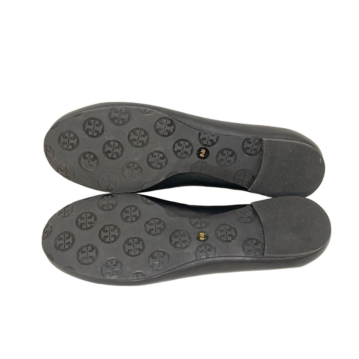 TORY BURCH(トリーバーチ) フラットシューズ 8 1/2M - 黒