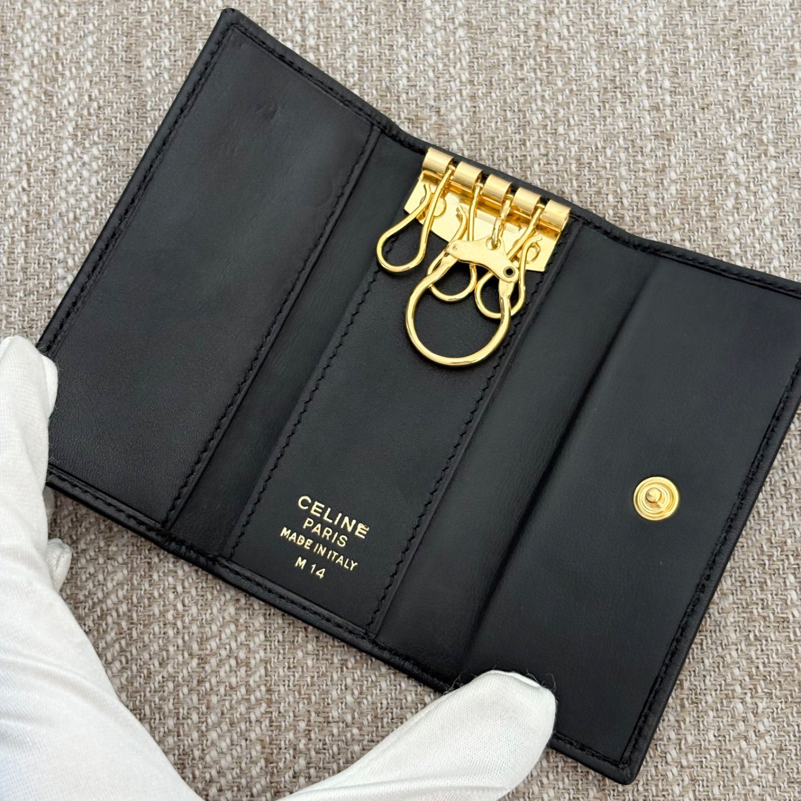 極美品】CELINE セリーヌ レザー 4連 キーケース 鍵入れ
