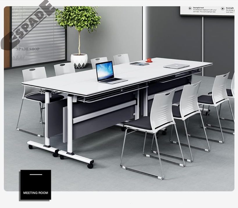 会議テーブル ミーティングテーブル 折りたたみ会議テーブル 6-8-10-12人用 オフィステーブル 大人数会議対応会議用テーブル ミーティングテーブル 大型 会議机 4パックモダンな折りたたみ会議室、モバイルトレーニングテーブル