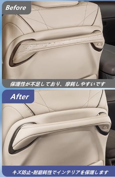 用リアシート用レザーハンドル飾りストリップ