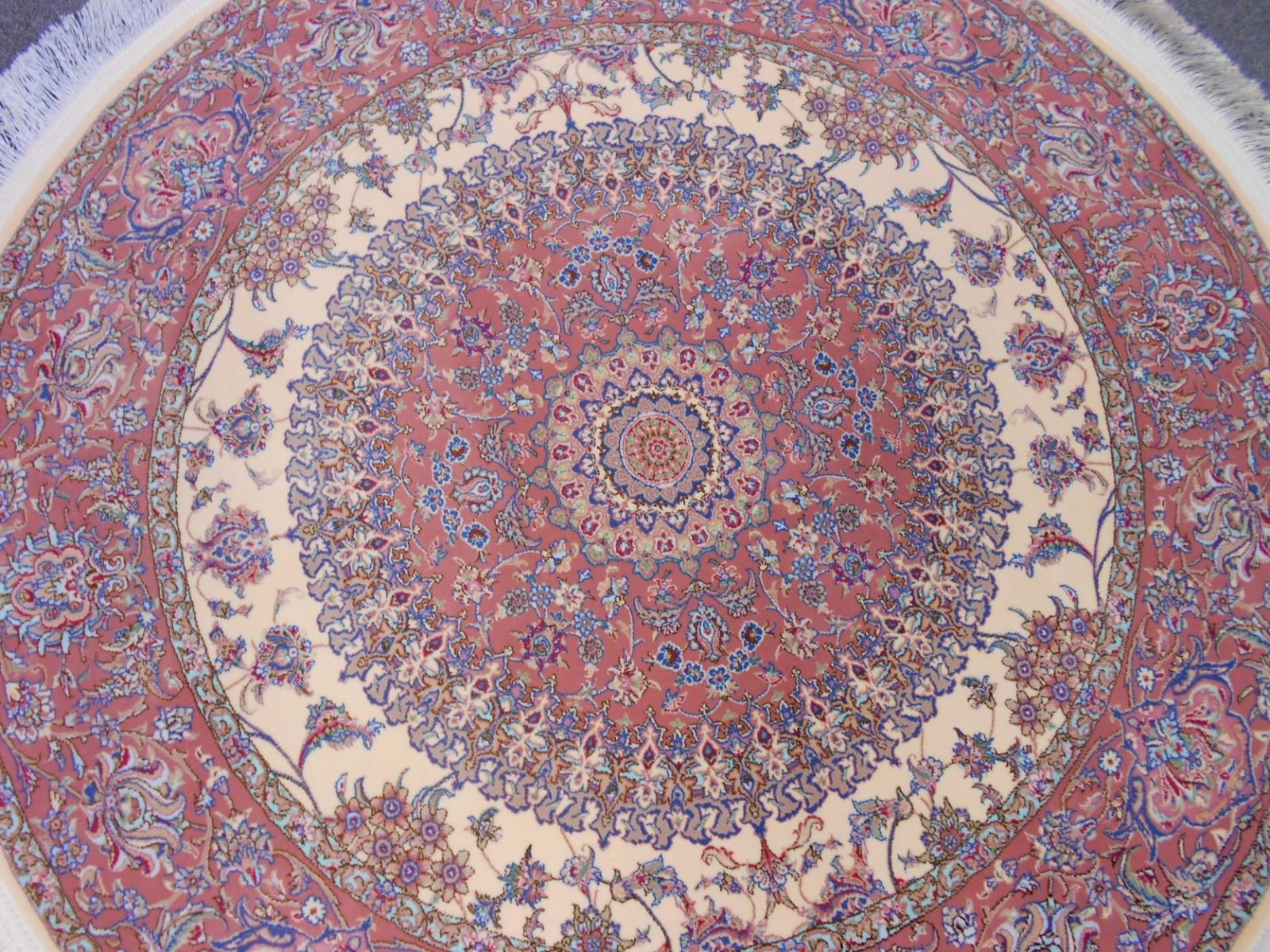 多色織、高密度！輝く 本場イラン産 絨毯 形150cm‐200751-
