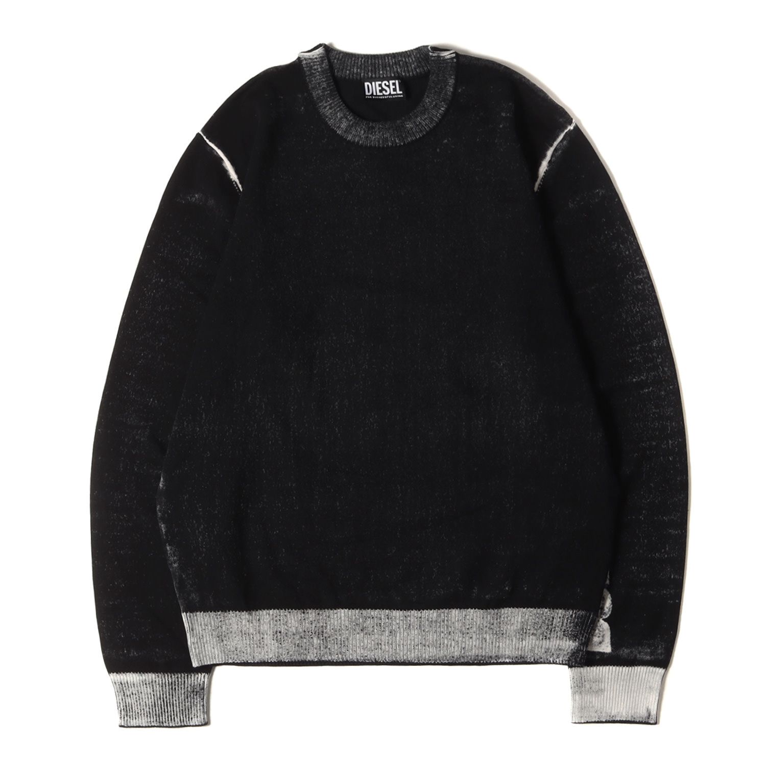 新品 DIESEL ディーゼル ニット サイズ:M 近年モデル 抜染 コットン 