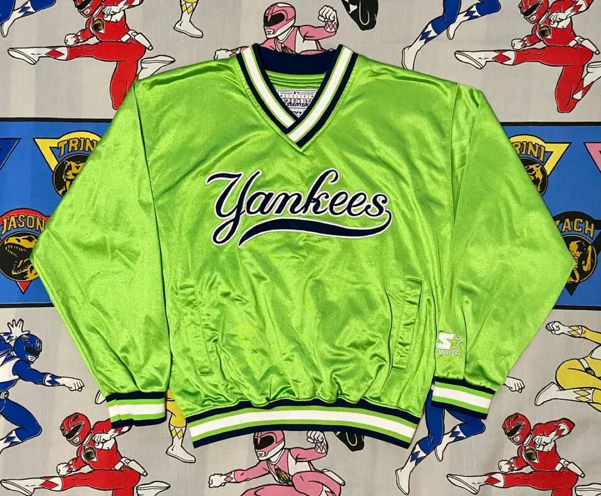交渉 O L STARTER(スターター) オールドスクール ニューヨーク ヤンキース Yankees Vネック ジャージ