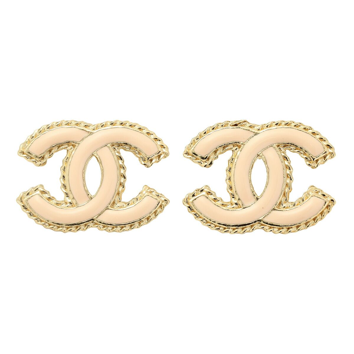新品 シャネル CHANEL ピアス スタッドピアス ゴールド/ピンク - メルカリ