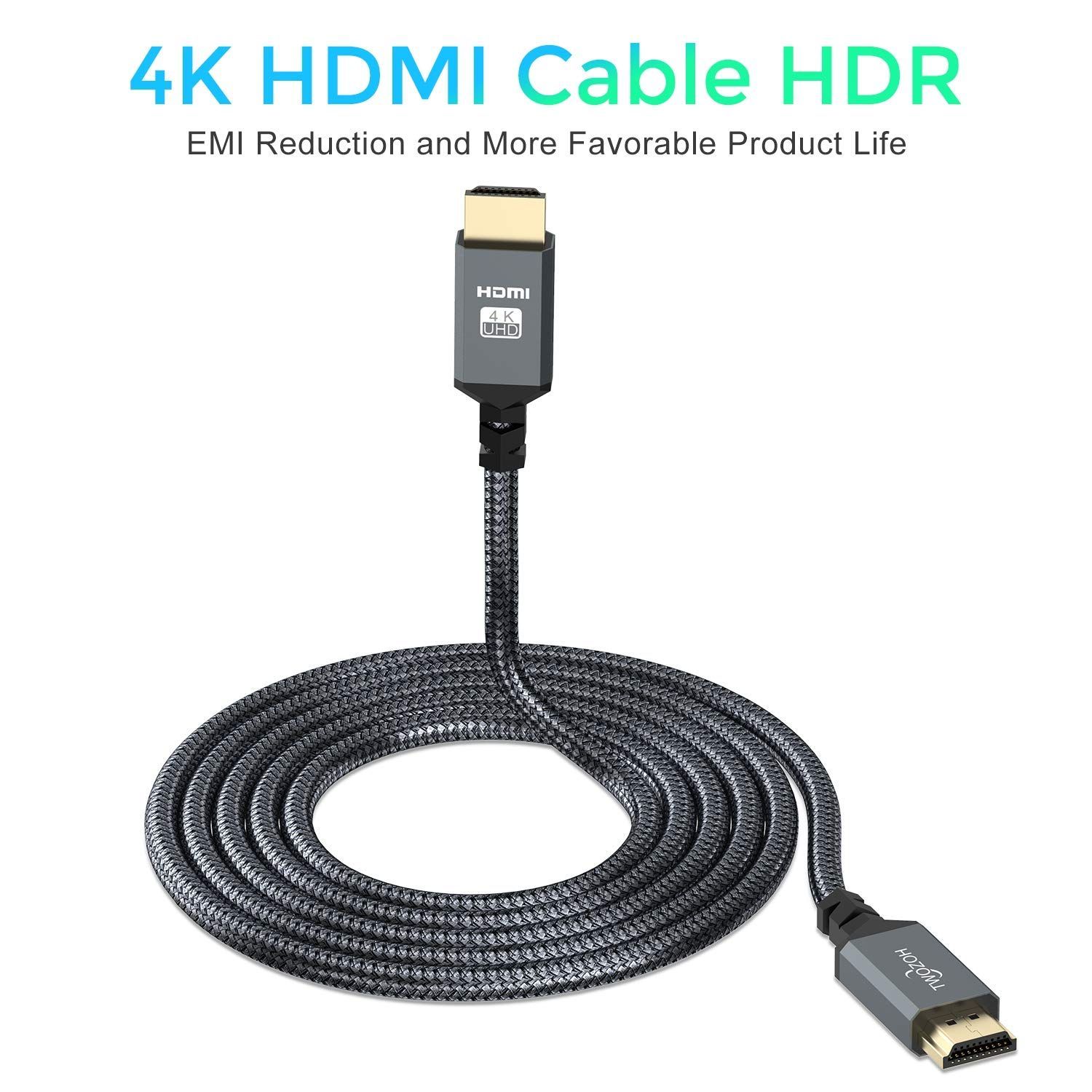 HDMI 2.1 ケーブル 1M Twozoh 8K ハイスピード - 映像機器