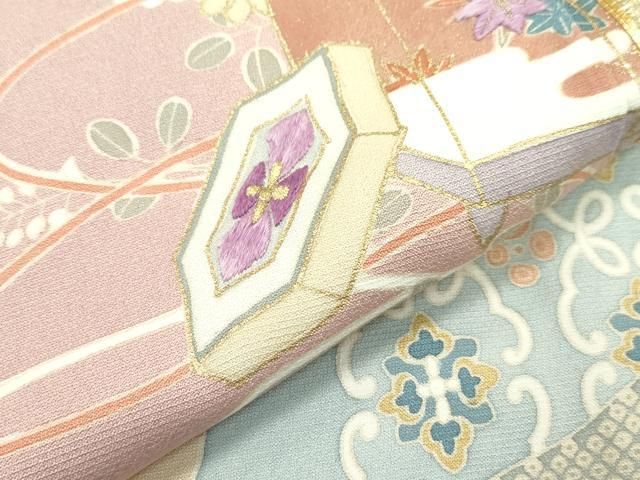 平和屋着物○京の名門 じゅらく謹製 帝王紫 訪問着 駒刺繍 百合