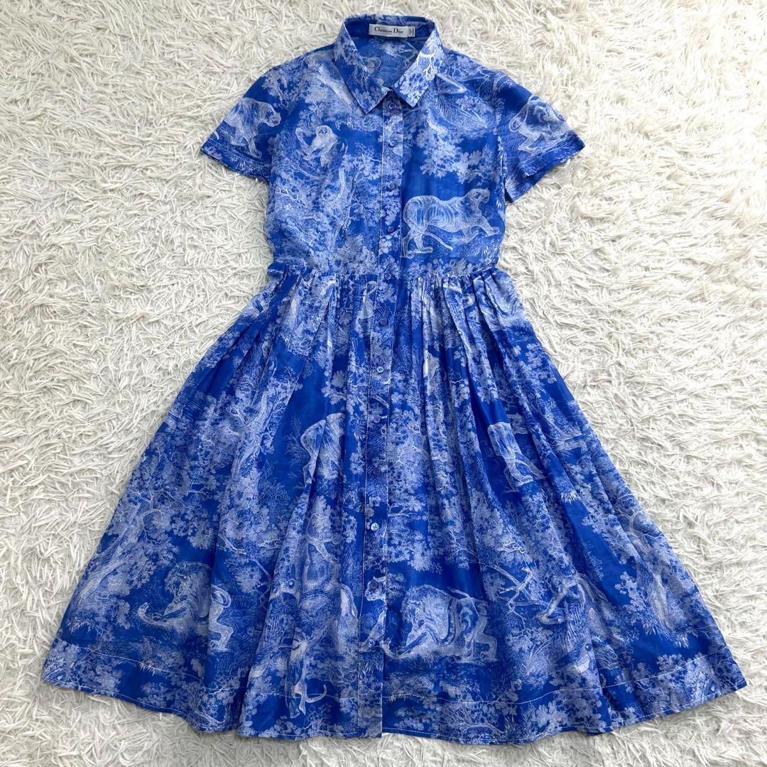 クリスチャンディオール トワルドゥジュイミディシャツドレスワンピース