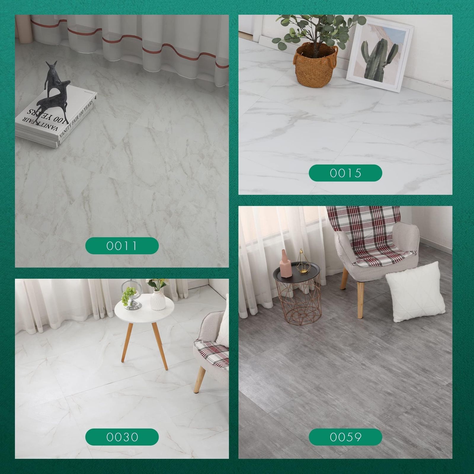 フロアタイル 置くだけ 大理石 床 シート 54枚 約3畳 クッション フロア マット トイレ 防水 フロリング マット 玄関 床 diy 張り替え リメイク シート 床材 グレーX赤 型番号030 WWW_USTAUSTRALIA_COM_AU