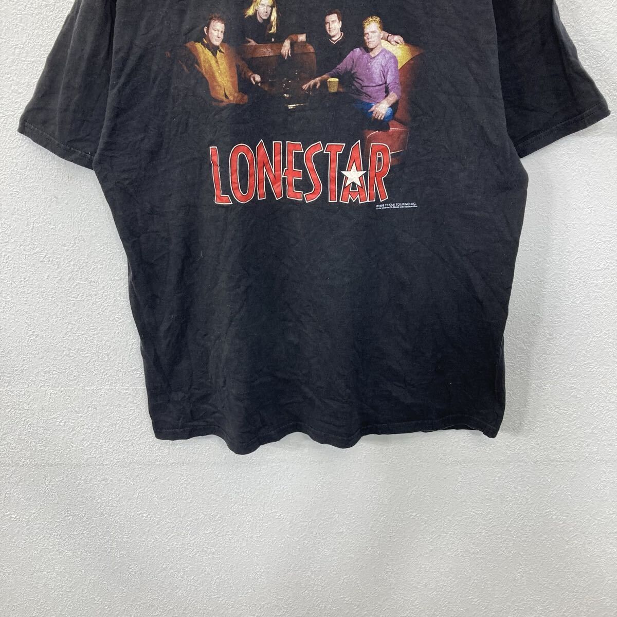 XL King Gizzard ビンテージ加工長袖Tシャツ バンドT TULTEX 半袖 バンドTシャツ XL ブラック 90's 90年代 LONESTAR