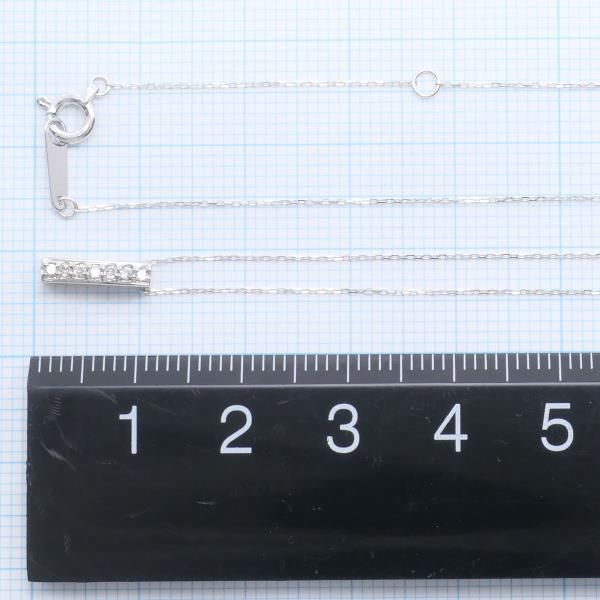 K18WG ネックレス ダイヤ 0.10 総重量約1.2g 約40cm - ワンダー