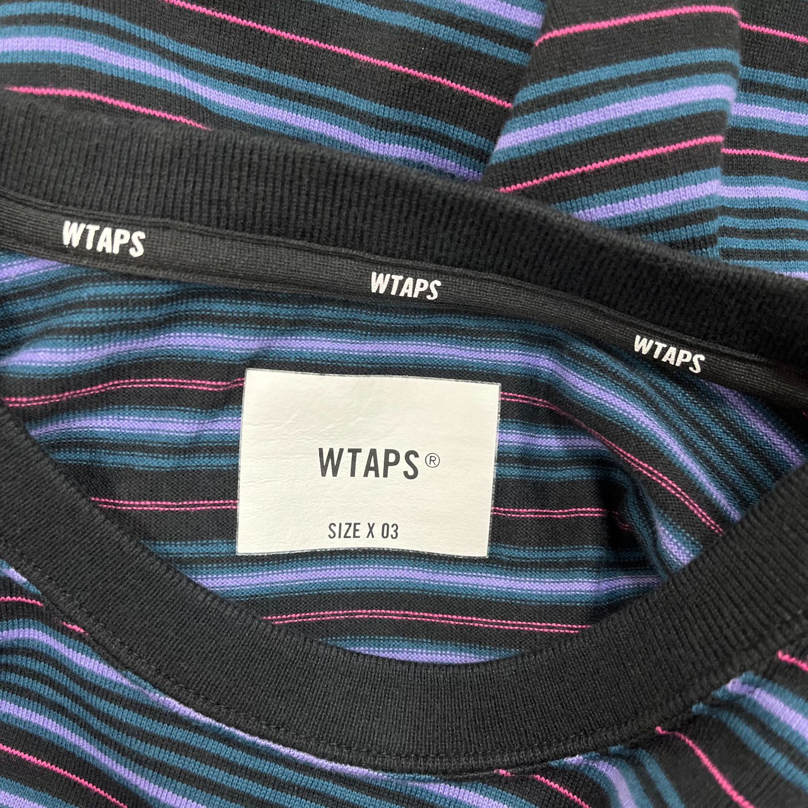 WTAPS ダブルタップス 25SS 251ATDT-CSM21 BDY / LS / COTTON ボーダー