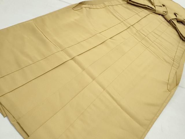 平和屋着物 男性 馬乗り袴 黄橡色 正絹 CAAZ0861vf