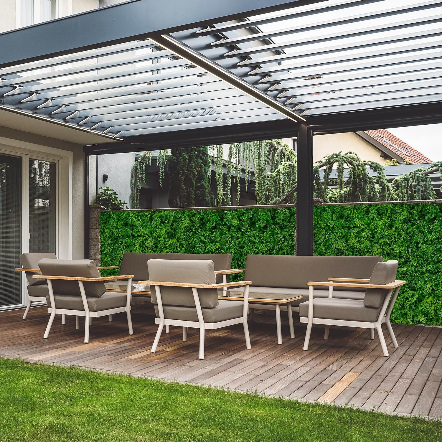 数量 uyoyous ウォール フェイクグリーン 人工植物マット 壁掛け 人工壁の芝生 ウォールグリーン 12枚 40cm×60cm 厚さ10cm 壁のデコレーション室内外兼用マット 目隠し グリーン スクリーン 人工シダ YUZUMIYA_COM