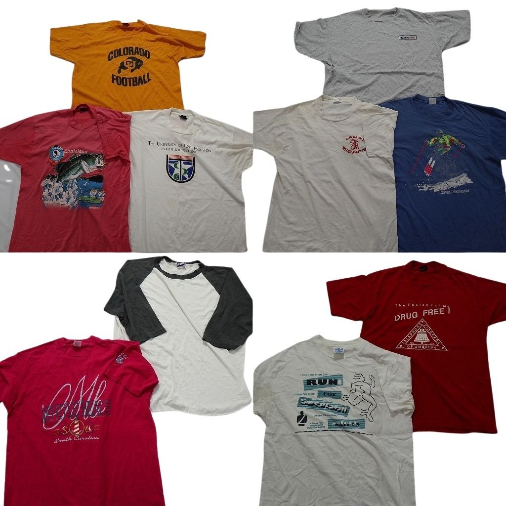 古着卸 まとめ売り シングル 半袖Tシャツ 10枚セット (メンズ XL
