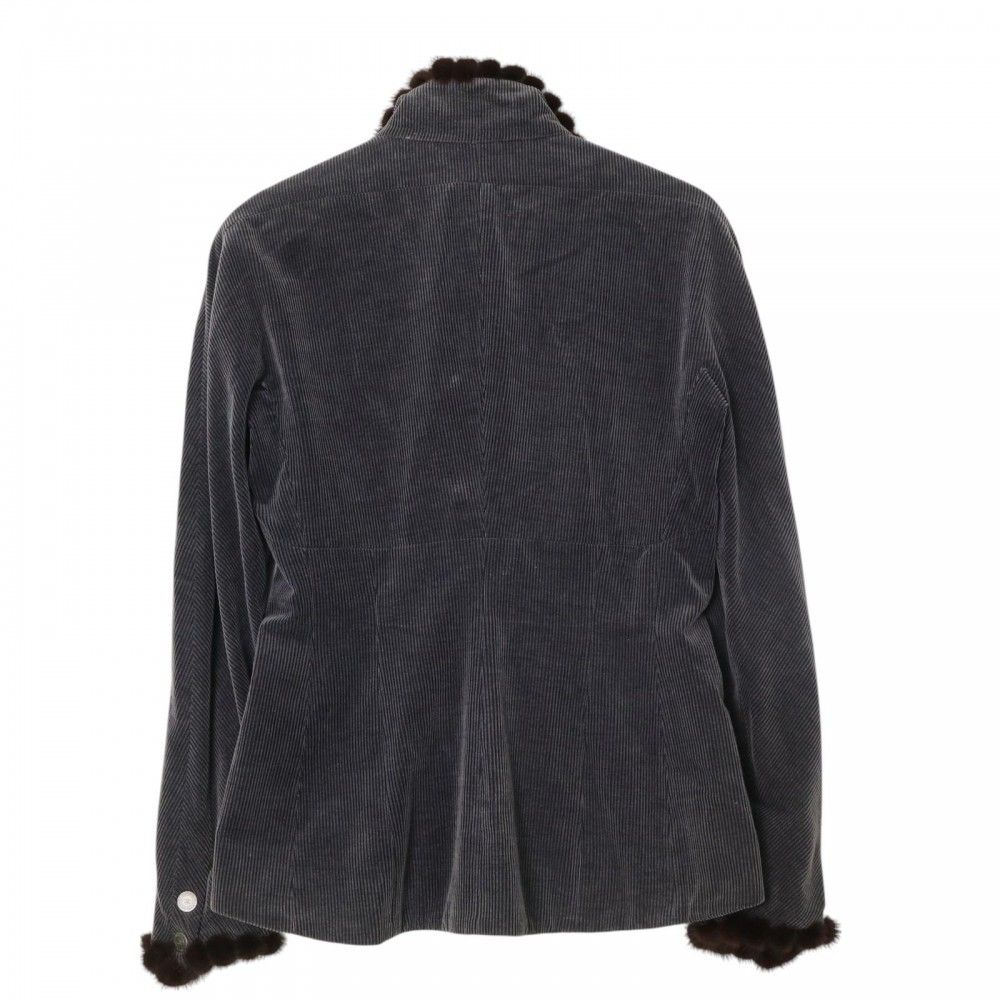 シャネル アウター レディース コーデュロイ ファー ジャケット ココ  