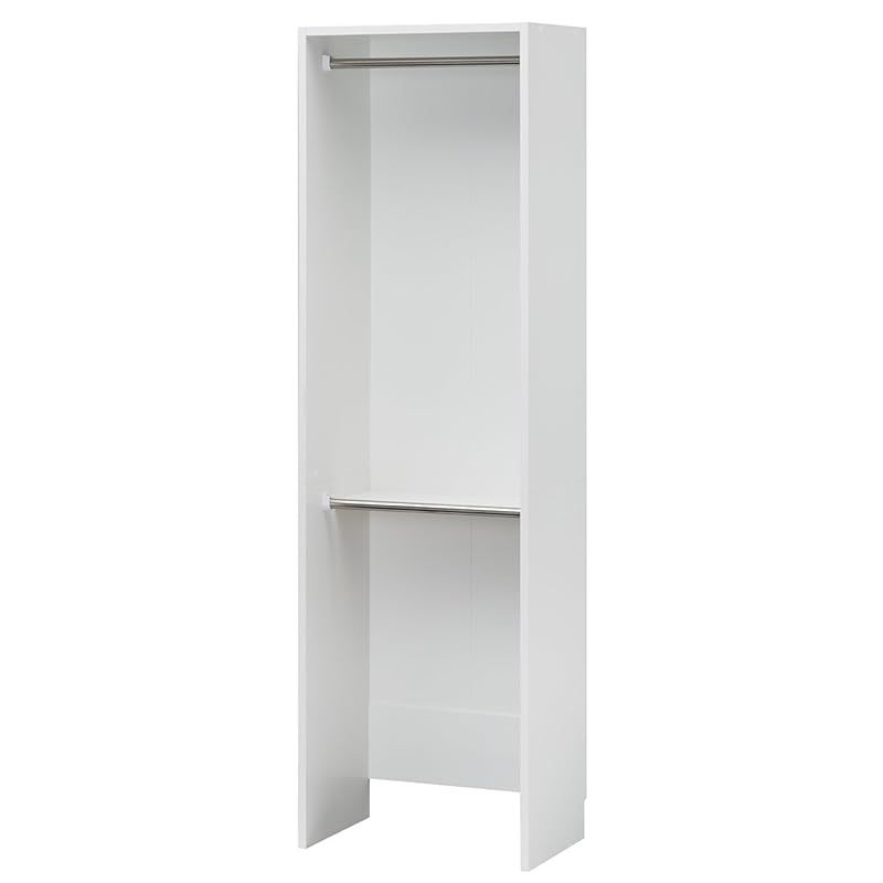 新品□2段ハンガーラック重量1段両用120cm白色高さ変更可能キャスター