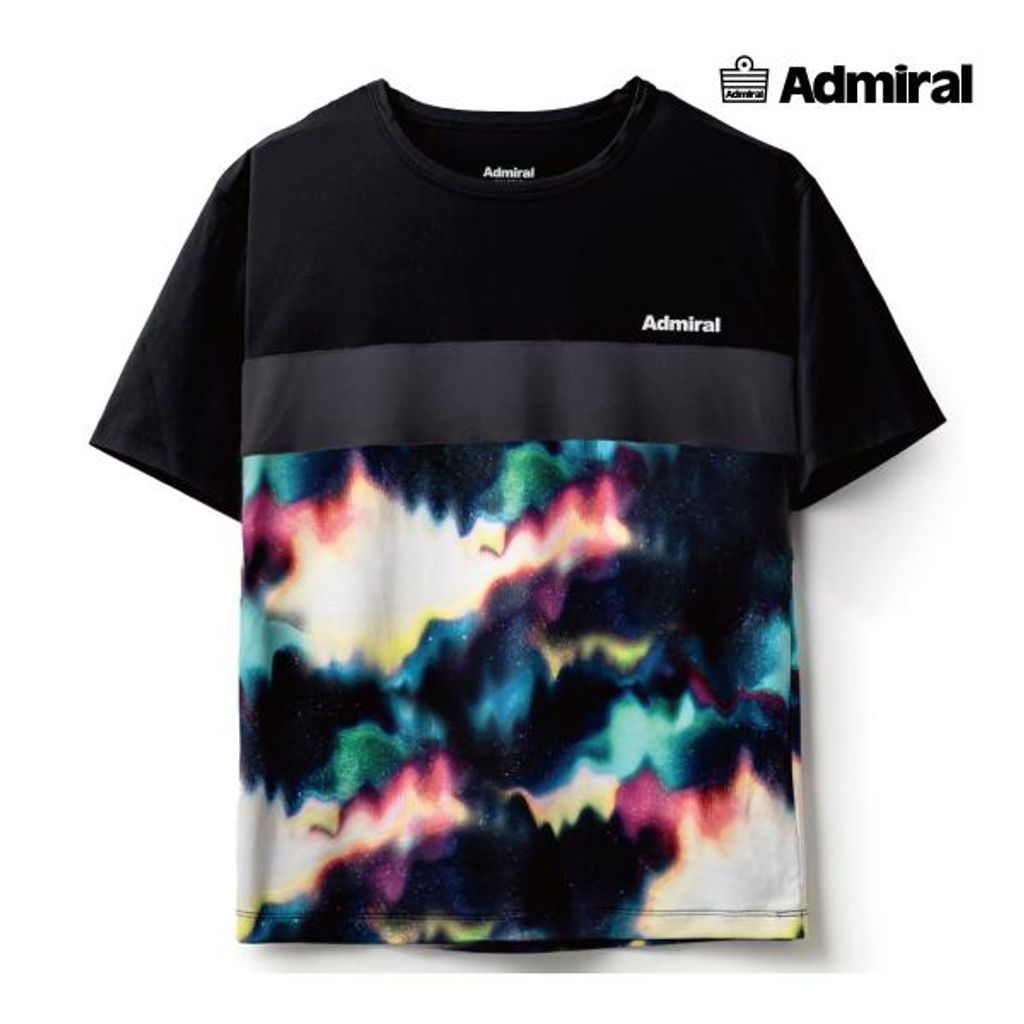 ぷりん✳︎Admiral グラデーション Tシャツ 黒/マルチカラー ぷりん✳︎Admiral グラデーション Tシャツ 黒/マルチカラー
