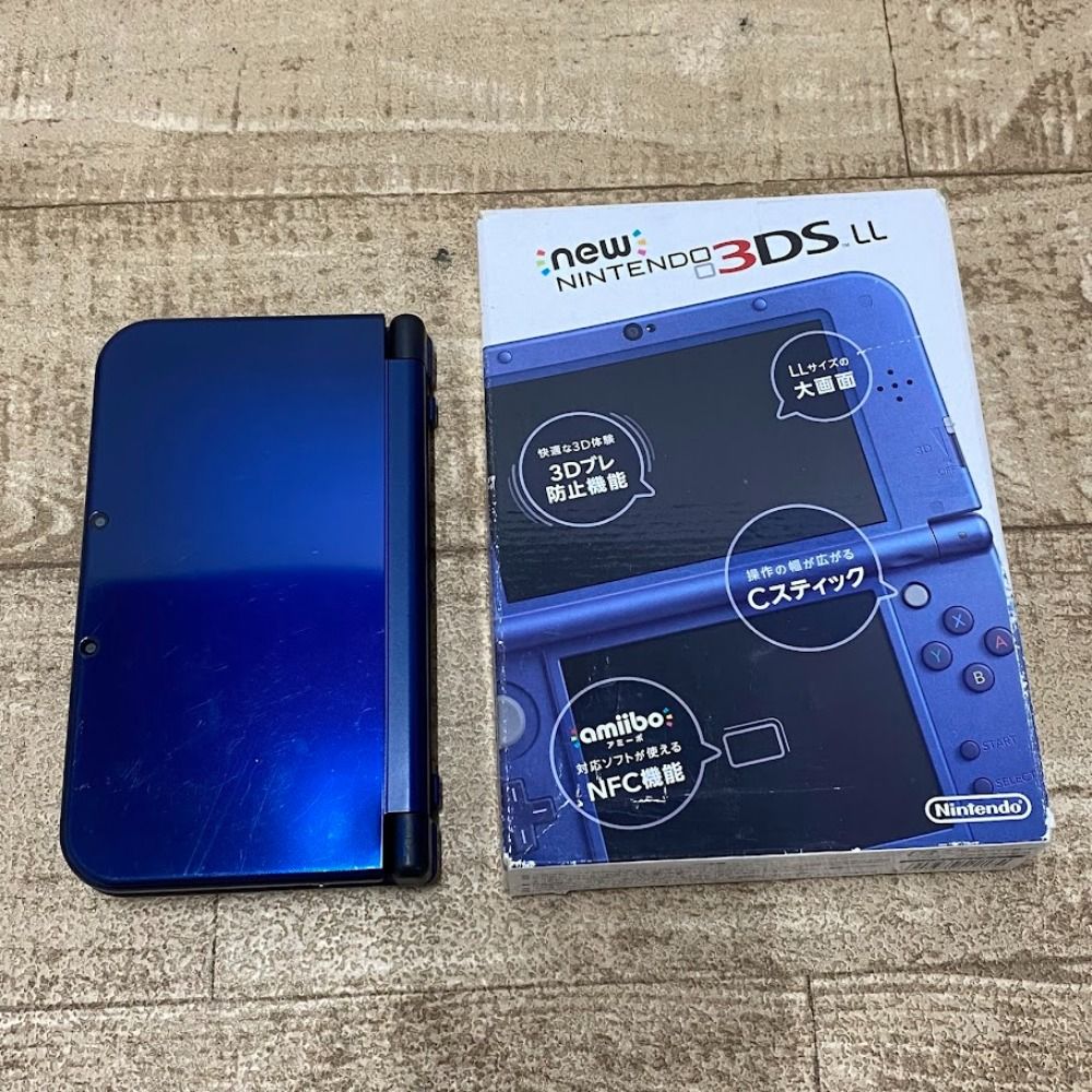 08w13513 ゲームハード 任天堂 ニンテンドー Nintendo 3DS LL メタリック ブルー 青色 動作 済 品