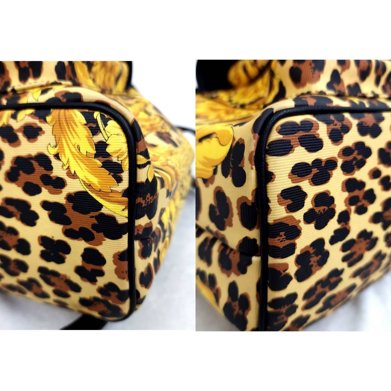 良品　GIANNI VERSACE  リュック　レオパード　バロック柄　黄色　黒 Amazon | [Versace] (ヴェルサーチ) レオパード 豹柄 ヒョウ