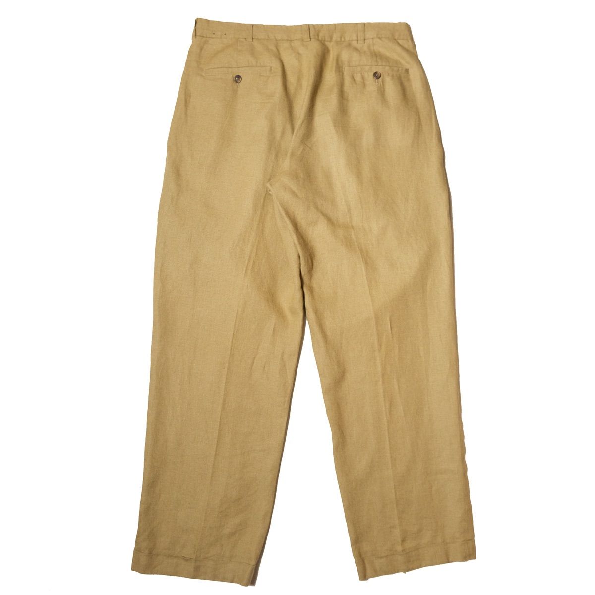 90s Vintage 2タック センタープレス リネン スラックス 生成り 90s Vintage 2タック センタープレス リネン スラックス 生成り