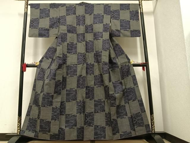 平和屋着物○本場大島紬 泥染め カタス7マルキ 舞桜間道 正絹