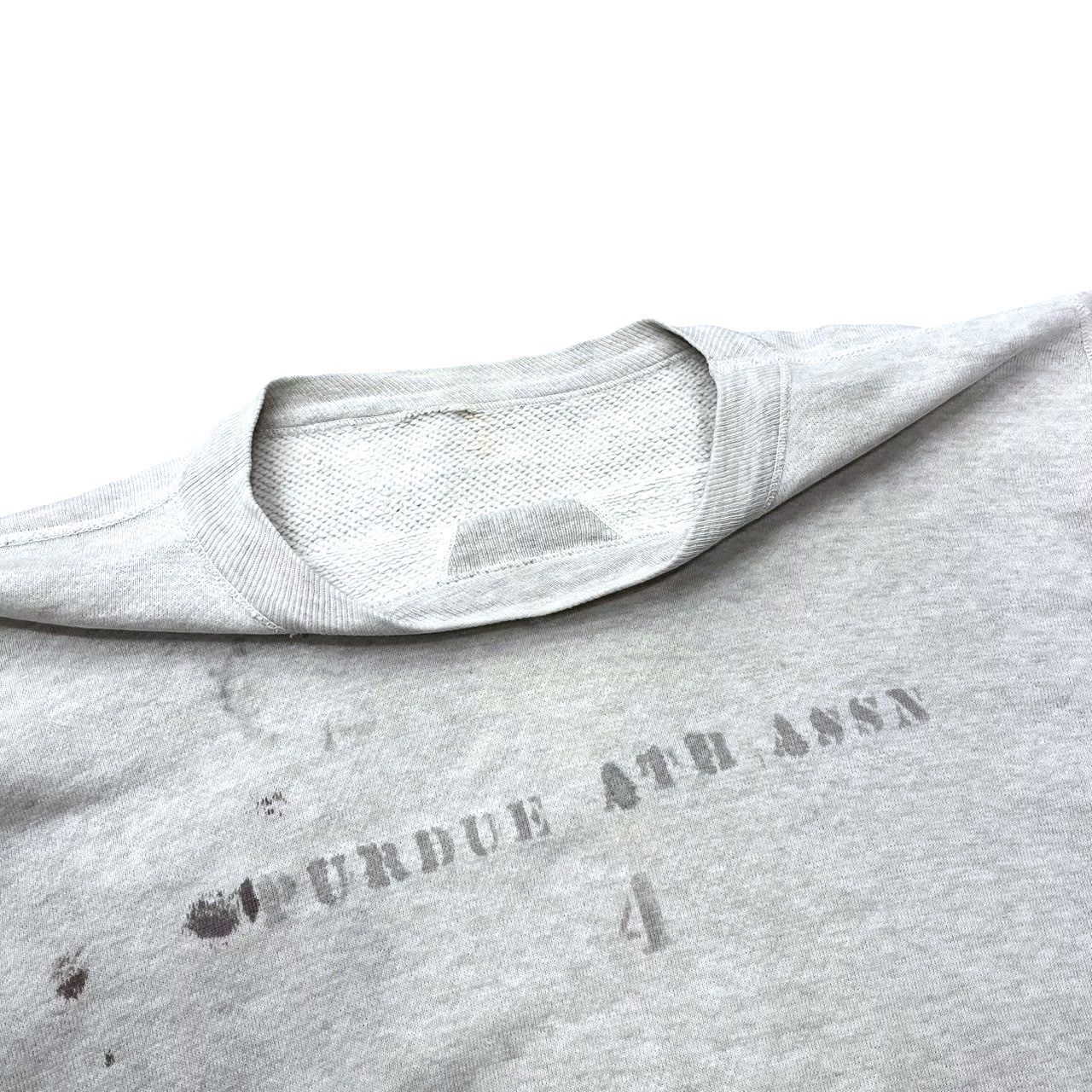 50s vintage 4段 ステンシル入り 前V スウェット グレー