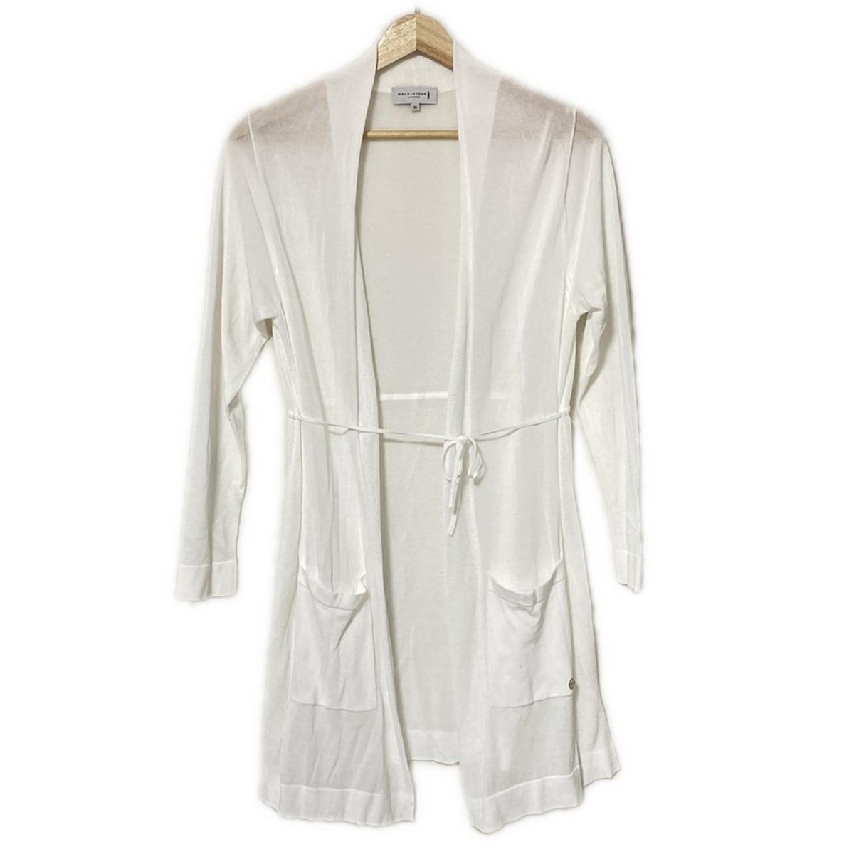 MACKINTOSH LONDON マッキントッシュロンドン カーディガン サイズ38 M レディース - 白 長袖|ロング丈