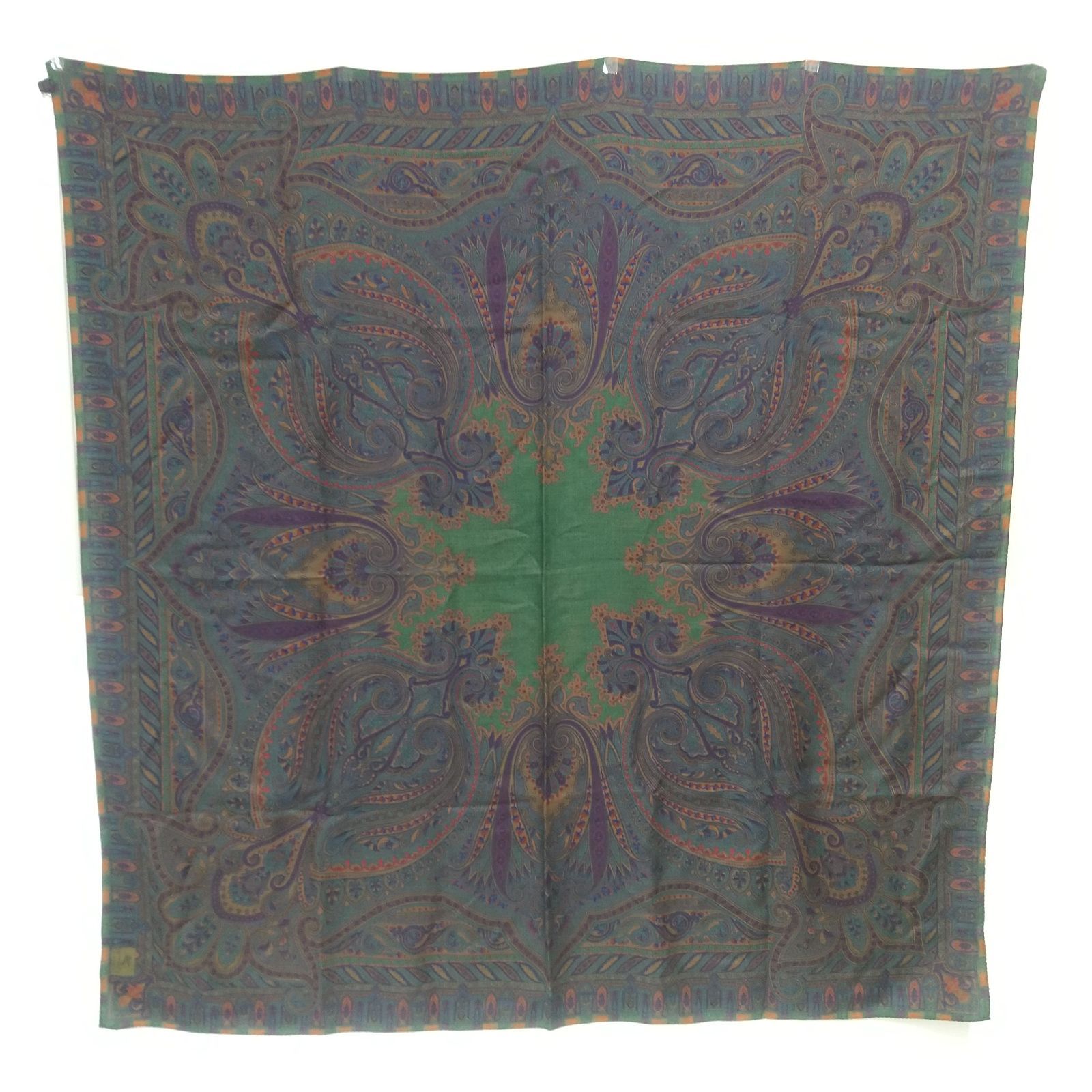 ETRO エトロ ペイズリー 大判 ストール スカーフ シルク/ウール - メルカリ