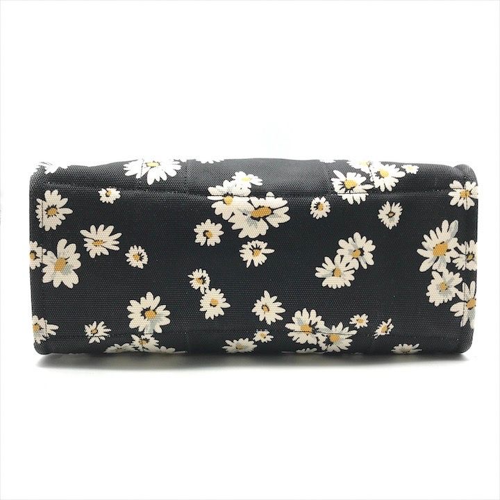 良品 COACH コーチ 2WAY 花柄 刺繍 キャンバス ターンロック ハンド  