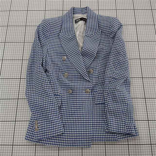 ◇ Θ ZARA ザラ チェック 長袖 テーラードジャケット サイズEUR S USA