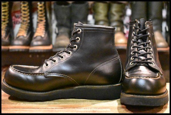 【7.5D 良品 羽タグ 99年】レッドウイング 8137 アイリッシュセッター 黒 ブラッククローム 黒ソール モックトゥ ブーツ redwing HOPESMORE【FA510】