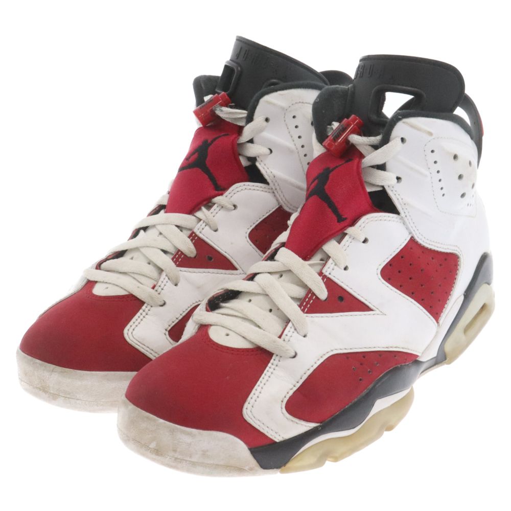 NIKE (ナイキ) AIR JORDAN 6 RETRO CARMINE エアジョーダン6 カーマイン ハイカットスニーカー ホワイト/レッド  US9.5/27.5cm CT8529-106 - メルカリ