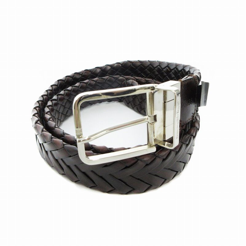 Ermenegildo Zegna 編み込みベルト エルメネジルドゼニア Ermenegildo Zegna ベルト レザー