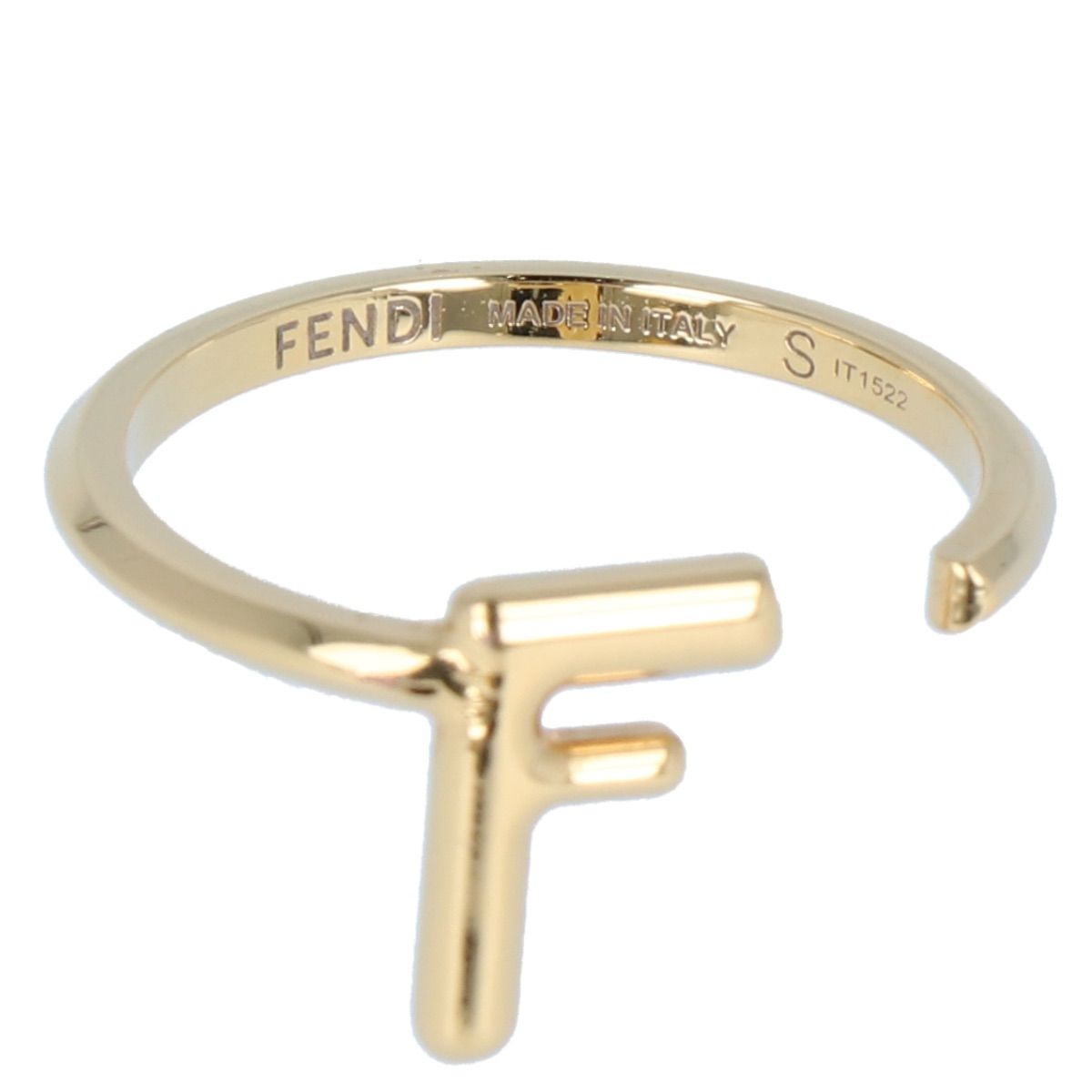 FENDI】 フェンディ FFリング ゴールドメタルリング 指輪 リング 