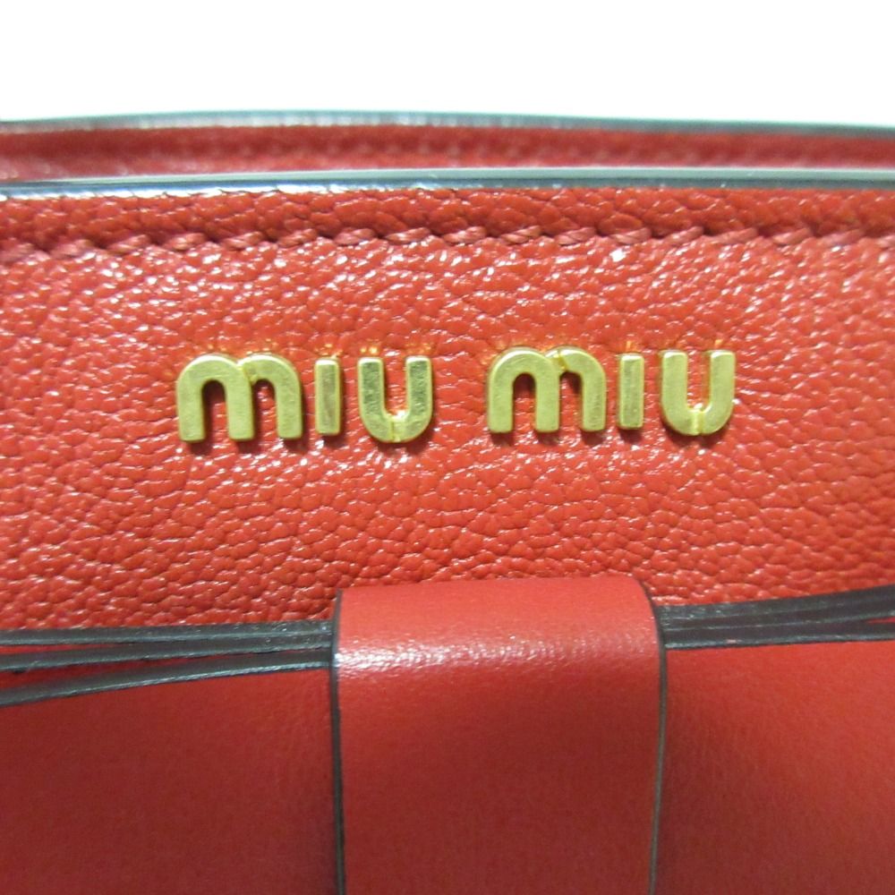 美品 miumiu ミュウミュウ マドラスフィオッコ レザー 2way ハンドバッグ ショルダーバッグ レッド レディース 古着 中古 USED 美品 miumiu ミュウミュウ マドラスフィオッコ レザー 2way