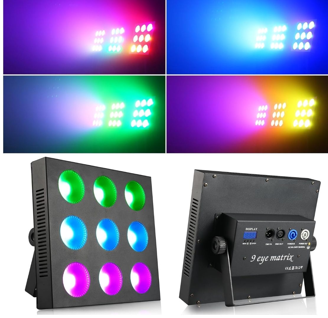 60W ステージライト 舞台照明 5 LED 4 in 1 RGBWウォッシュライト COB ステージライト パーティーライト DMX512 - 音声制御モード DJ ライトストリップ ディスコ ハロウィン DJ に最適 92*5.5*7.5cm