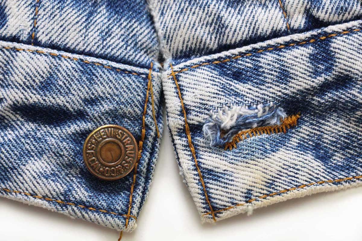 【ピーマン】LEVI'S リーバイス　デニムジャケット S 80's Levi's リーバイス ギャラクティックウォッシュ デニム